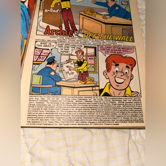 📚BOOK SALE 5 for $20📚 Archie's Pals N Gals No. 42 Double Digest August 1999 - Picture 2 of 8
